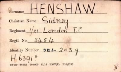 Thumbnail for 102/0389/HEN-HER > Henshaw, Sidney (3454)