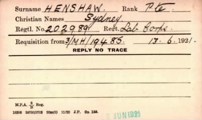 Thumbnail for 102/0389/HEN-HER > Henshaw, Sydney (202989)