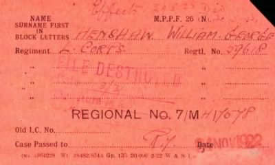 Thumbnail for 102/0389/HEN-HER > Henshaw, William George (59618)