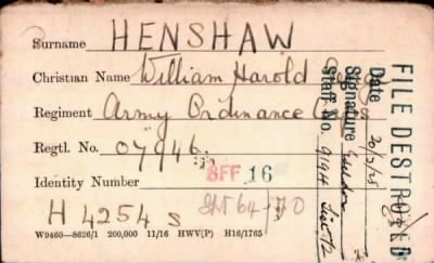 Thumbnail for 102/0389/HEN-HER > Henshaw, William Harold George (07946)