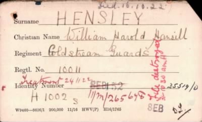 Thumbnail for 102/0389/HEN-HER > Hensley, William Harold Hansill (10011)