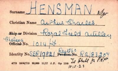 Thumbnail for 102/0389/HEN-HER > Hensman, Arthur Charles (1014/F)