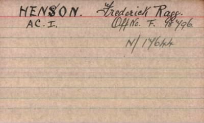 Thumbnail for 102/0389/HEN-HER > Henson, Frederick Ragg (F 18796)