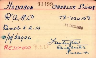 Thumbnail for 107/0403/HOD-HOD > Hodgson, Charles Sidney (T3/024513)