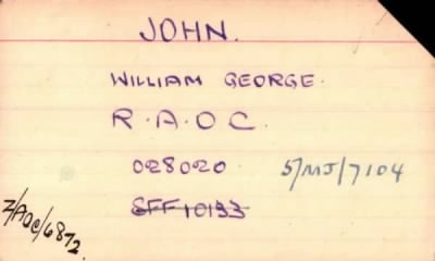 Thumbnail for 118/0447/JOH-JOH > John, William George (028020)