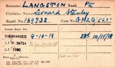 Thumbnail for 130/0490/LAN-LAN > Langston, Leonard Stanley (169732)