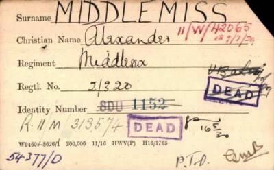 Thumbnail for 154/0582/MES-MID > Middlemiss, Alexander (2/320)