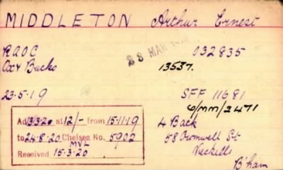 Thumbnail for 154/0583/MID-MIL > Middleton, Arthur Ernest (032835, 13537)