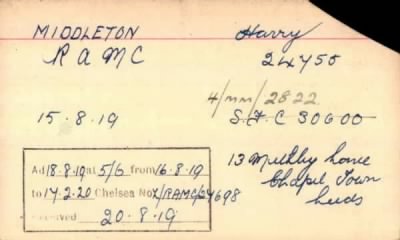 Thumbnail for 154/0583/MID-MIL > Middleton, Harry (24755)