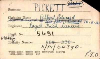 Thumbnail for 181/0674/PIC-PIC > Pickett, Albert Edward (5631)