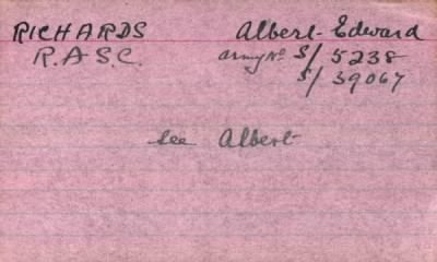 Thumbnail for 194/0713/RIC-RIC > Richards, Albert Edward (S/5238, S/39067)