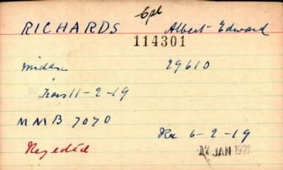 Thumbnail for 194/0713/RIC-RIC > Richards, Albert Edward (29610)