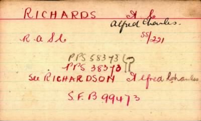 Thumbnail for 194/0713/RIC-RIC > Richards, Alfred Charles (Ss/221)