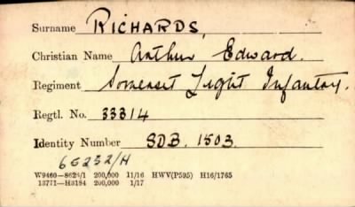 Thumbnail for 194/0713/RIC-RIC > Richards, Arthur Edward (33314)