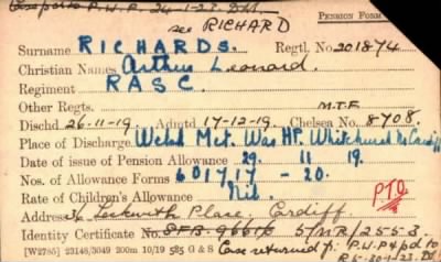 Thumbnail for 194/0713/RIC-RIC > Richards, Arthur Leonard (201874)