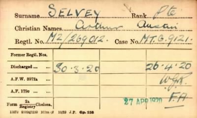 Thumbnail for 205/0755/SEE-SEM > Selvey, Arthur Austin (M2/269012)