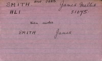 Thumbnail for 215/0784/SMI-SMI > Smith, James Mellis (51075)