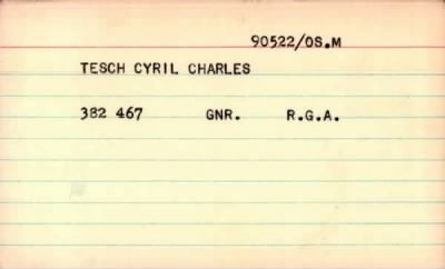 Thumbnail for 230/0833/TER-THE > Tesch, Cyril Charles (382467)