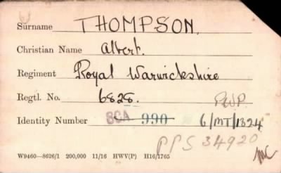 Thumbnail for 231/0837/THO-THO > Thompson, Albert (6828)