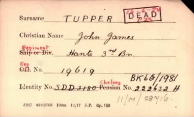 Thumbnail for 232/0856/TUC-TUR > Tupper, John James (19619)