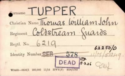 Thumbnail for 232/0856/TUC-TUR > Tupper, Thomas William John (6219)