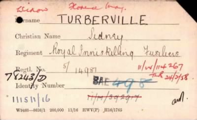 Thumbnail for 232/0857/TUR-TUR > Turberville, Sidney (5/14981)