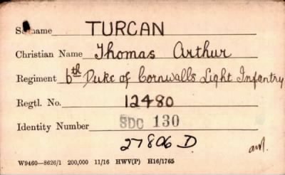 Thumbnail for 232/0857/TUR-TUR > Turcan, Thomas Arthur (12480)