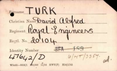 Thumbnail for 232/0857/TUR-TUR > Turk, David Alfred (20104)