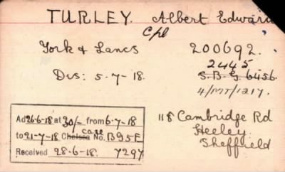 Thumbnail for 232/0857/TUR-TUR > Turley, Albert Edward (200692, 2445)