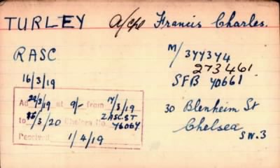 Thumbnail for 232/0857/TUR-TUR > Turley, Francis Charles (M/377374, 273461)