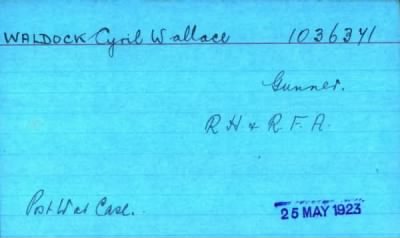 Thumbnail for 236/0869/WAI-WAL > Waldock, Cyril Wallace (1036371)