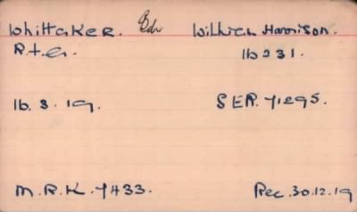 Thumbnail for 242/0905/WHI-WHY > Whittaker, William Harrison (15231)