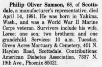 Thumbnail for Philip Oliver Samson, Arizona Republic, AZ, 15Apr1991.jpg