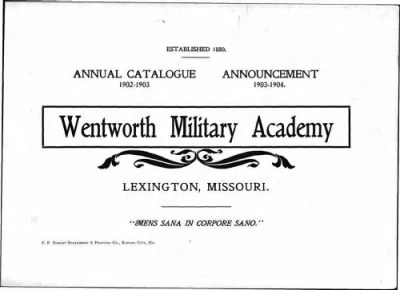 Thumbnail for Wentworth Military Academy > 1902