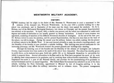 Thumbnail for Wentworth Military Academy > 1902