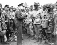 Thumbnail for SHAEF Commander Eisenhower converses with Lt. Wally C Strobel of 2d Battalion:502nd PIR at RAF Greenham Common on June 5th, 1944.jpg