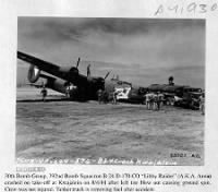 30th B.G. 392nd B.S. Libby Raider crash on Kwaj. w: notes.jpg