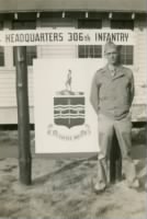 Thumbnail for Clarence Weible Collection in front of the 306th Infantry Regiment headquarters (Courtesy of Sandra Weible Beakes).jpg