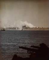 Thumbnail for April 16, 1945 photo of the bombardment of Ie Shima (National Archives via Naval History and Heritage Command).jpg