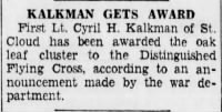 Thumbnail for Kalkman.Cyril.Newspaper.St.Cloud.Times.MN.11.Dec.1944.jpg