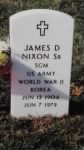 James Douglas Nixon (Gen6) gravestone in Arlington Natl.      Cemetery      1904-1979.jpg