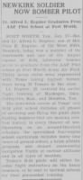 Thumbnail for Regnier.Alfred.L.Newpaper.Newkirk.OK.17.Jan.1944.jpg