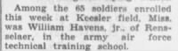 Thumbnail for Havens.William.Newspaper.Lafayette.IN.Journal.Courier.08.Aug.1942.jpg