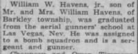 Thumbnail for Havens.William.Newspaper.Lafayette.IN.Journal.Courier.19.Feb.1943.jpg