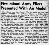 Thumbnail for Mowrey.William.P.Newspaper.Miami.FL.News.09.May.1944.jpg