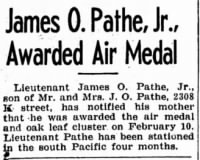 Thumbnail for Pathe.James.O.Newspaper.Bakersfield.CA.Californian.285.Feb.1944.jpg