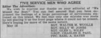 Thumbnail for Wiley.Glen.Newspaper.Honolulu.Advertiser.30.May.1945.jpg