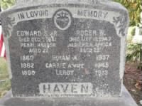 Thumbnail for Haven headstone