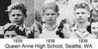 Donald Stone Pautzke, Queen Anne High School, Seattle, WA, 1935, 1936, 1938