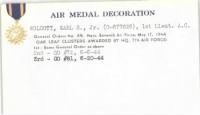 Thumbnail for Air Medal Wolcott, Earl